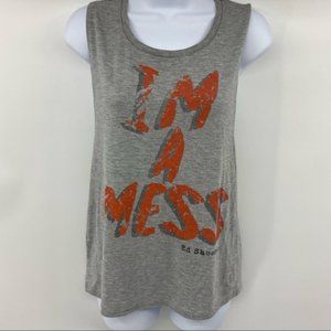 Ed Sheeran I’m A Mess Sleeveless Muscle Tank Size XS Gray